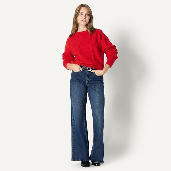 Red Cable Knit Sweater